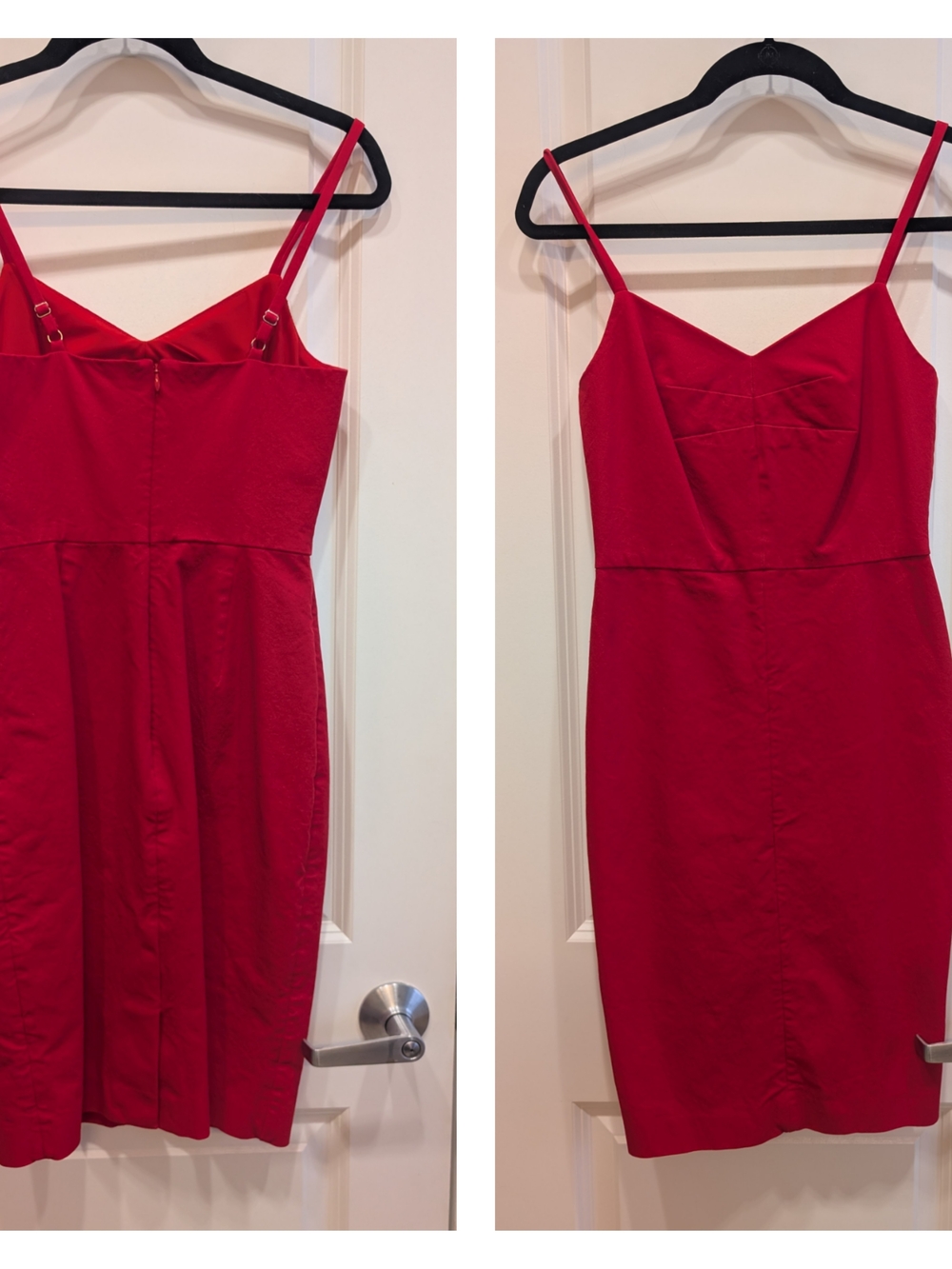 J. Crew Red Spaghetti-Strap Midi Dress